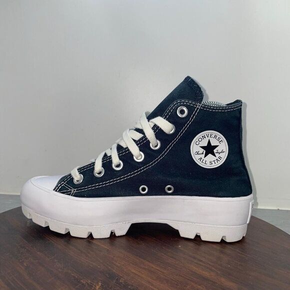 Converse Chuck Taylor All Star Women’s 6 Lugged Platform High-Top Sneaker Black - Picture 1 of 10